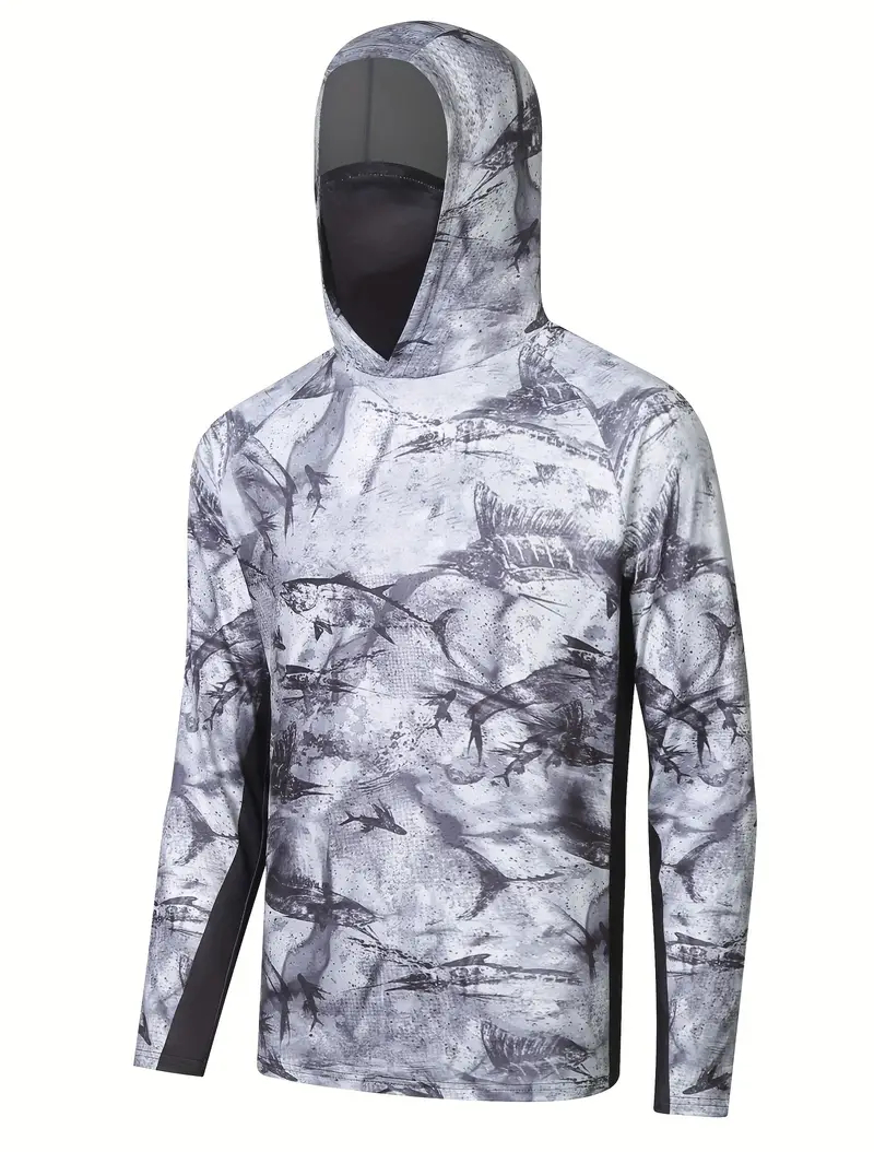 Camiseta con Capucha de Manga  - Fishing Hoodie reseña y precio